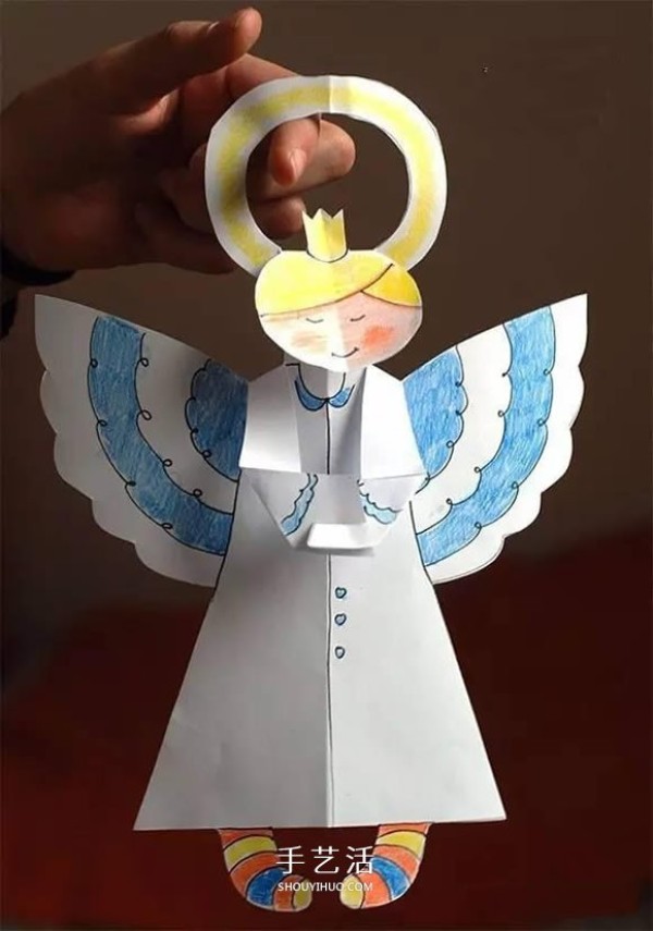 Cute Angel Ornament Paper-cutting Method for Kindergarten Angel Handmade