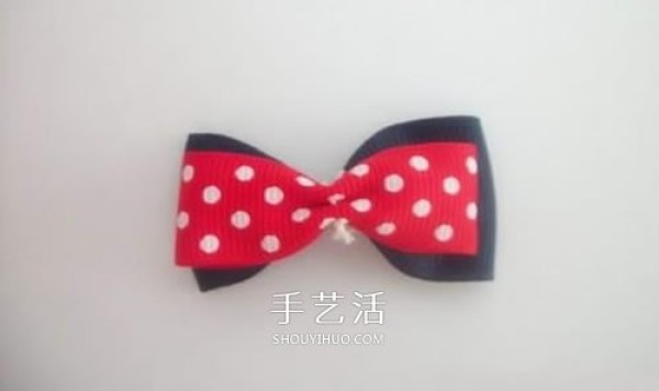 Homemade childrens bow hairpin, handmade DIY little girls bow hairpin