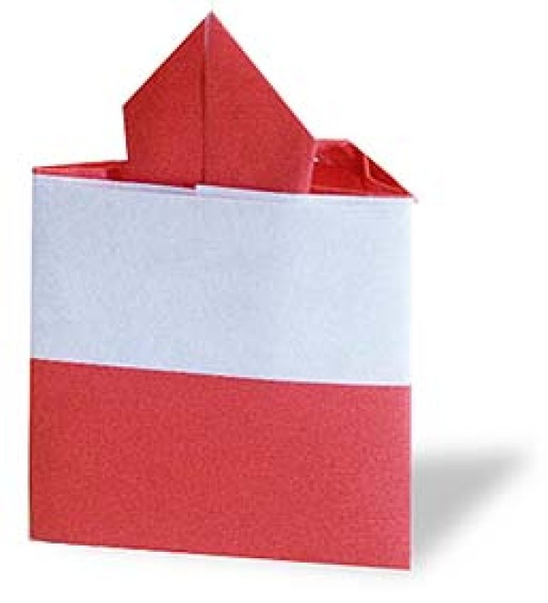 Strawberry cake origami method