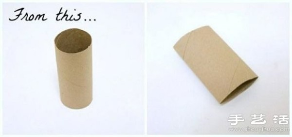 Using waste toilet paper rolls to make small gift packaging boxes