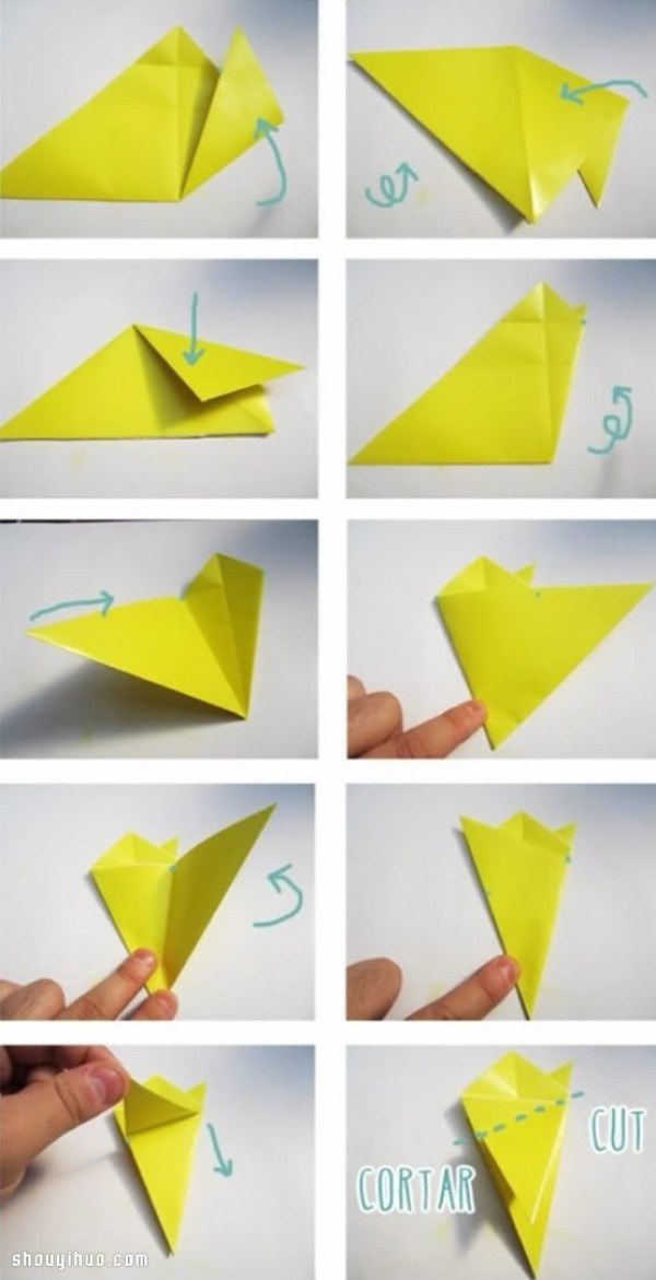 How to fold an origami star with illustrations and steps for making origami flowers by hand