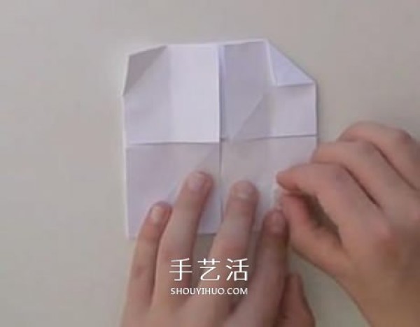 Flat rose folding diagram and combined flat rose origami tutorial