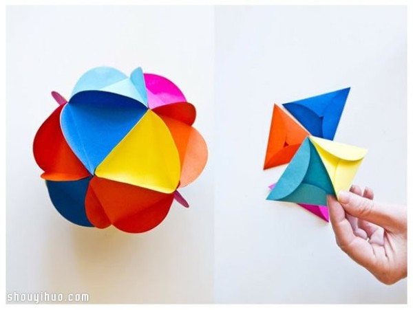 Creative Origami Color Ball DIY Color Ball Origami Handmade Illustrated Tutorial