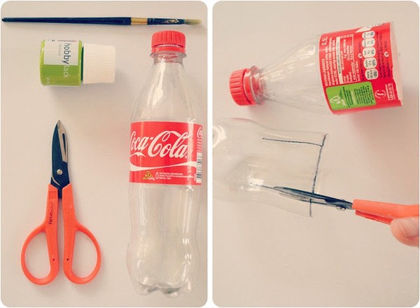 Handmade DIY Apple from Waste Coke Bottles