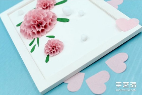 DIY three-dimensional flower decorative painting, simple handmade three-dimensional flower decorative painting