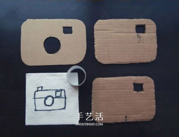 Tutorial on making a handmade camera out of cardboard, a tutorial on making a toy camera for children