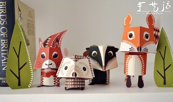 Super cute hand-cut paper animals