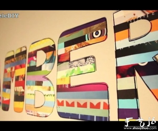 Tutorial of handmade DIY letter decorative painting