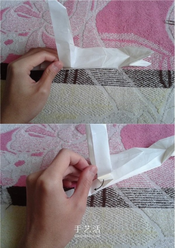 Victors folding method illustrates the steps of a complex origami passenger plane