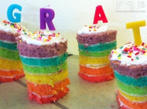 Teach you to bake a beautiful rainbow cake