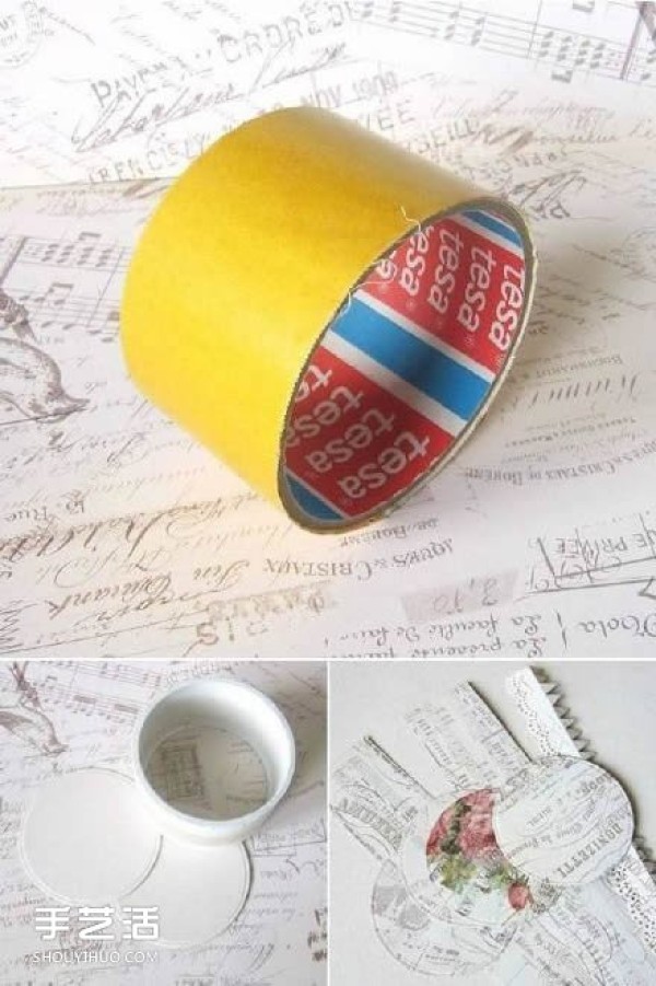 Use scotch tape and paper tube waste to DIY handmade storage jars with lids