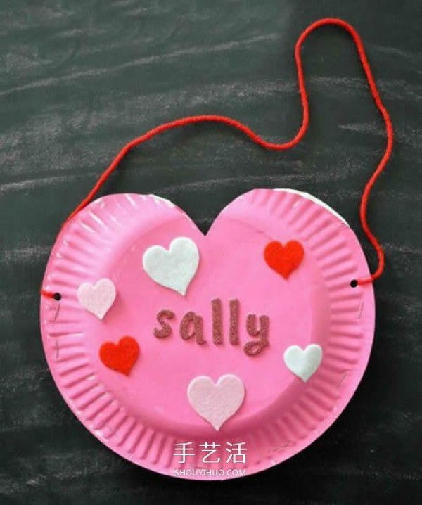 Cute love bag! How to make bags from handmade paper plates for children