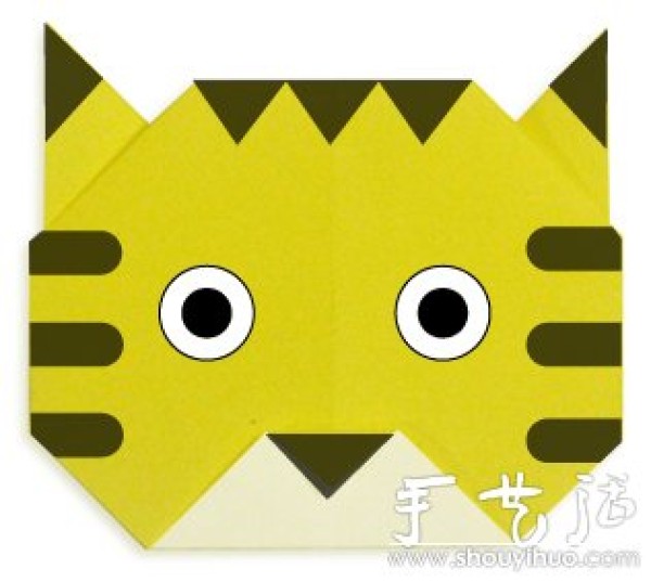 DIY method of little tiger origami