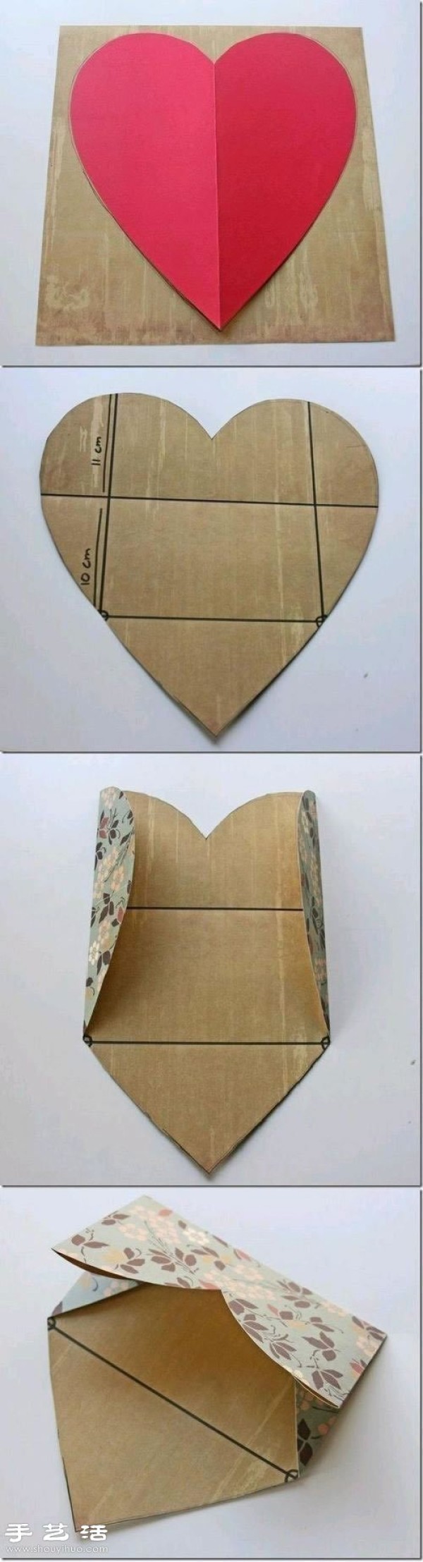 How to fold envelopes: How to fold heart-shaped paper into beautiful envelopes