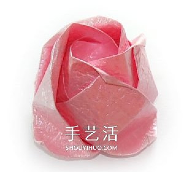 Detailed folding method of good-looking paper roses and instructions on how to fold handmade roses