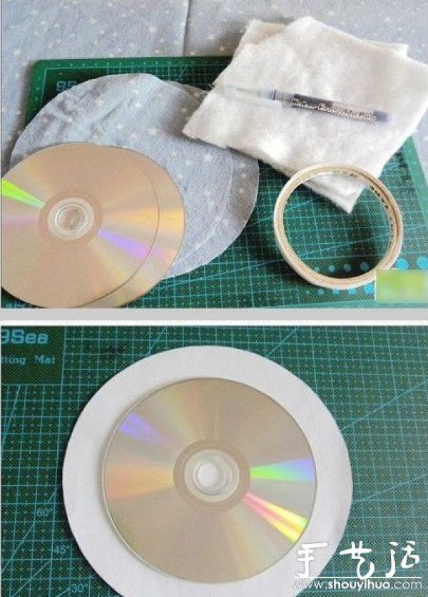 DIY beautiful coasters from waste CDs