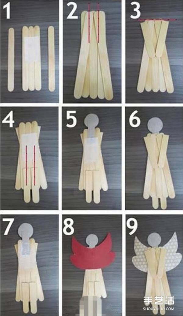 How to make a little angel with an ice cream stick. Ice cream stick angel making tutorial