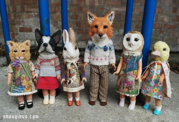 Annie Montgomeries hand-woven animal doll creations