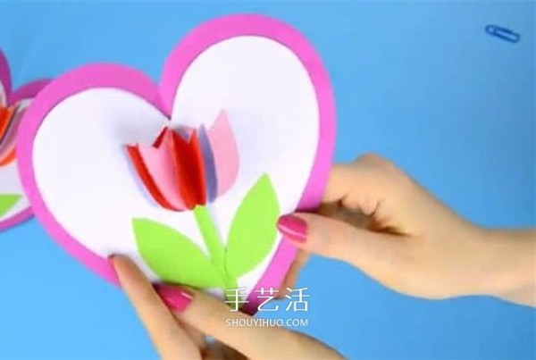 How to make Mothers Day tulip love cards by hand