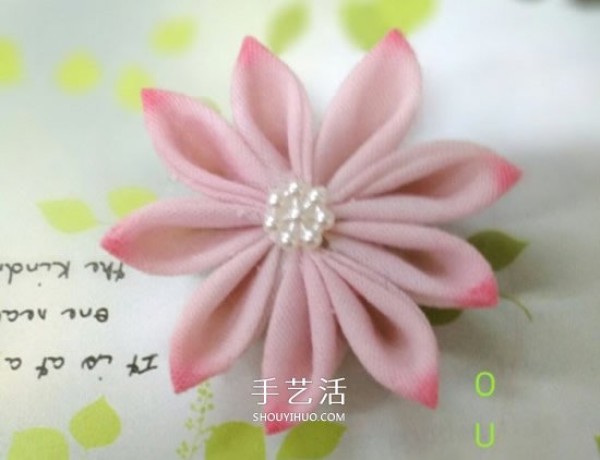 Non-woven fabrics to make lotus hairpins, illustrations of handmade fabric lotus hair ornaments DIY