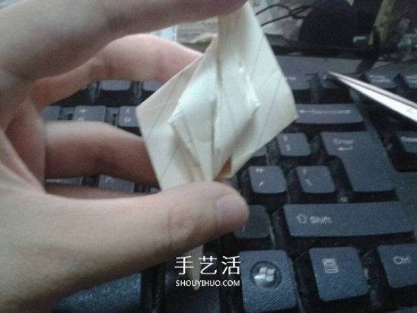 Tutorial on how to fold pearlescent conch, step by step diagram of origami conch