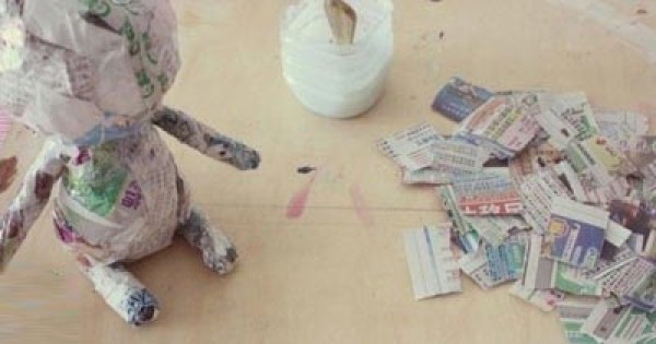 Newspaper Handmade DIY Cute Bear