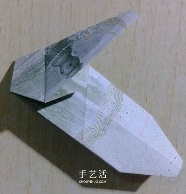 One-yuan banknote origami six-pointed star complex banknote six-pointed star folding method