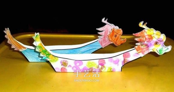 How to make a beautiful dragon boat with cardboard for the Dragon Boat Festival in kindergarten