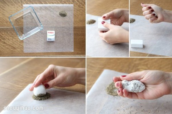 Super simple DIY hand-making tutorial for conical soft clay ring setting