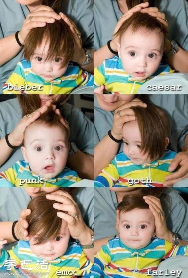 Mom uses her own long hair to DIY babys funny hairstyle