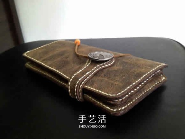 Simple long wallet making tutorial and detailed illustrations of homemade long wallet