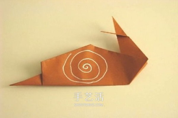 Cute little snail folding illustrated simple origami snail tutorial