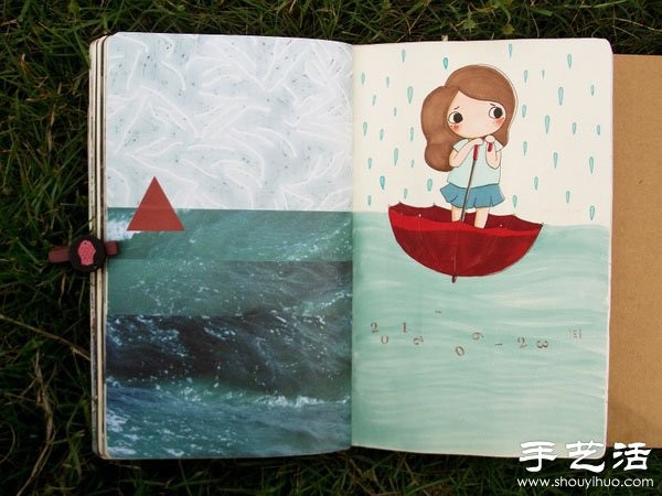 The hand-drawn diary of a cute girl turns out life is so beautiful