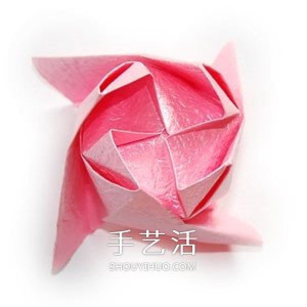 Detailed folding method of good-looking paper roses and instructions on how to fold handmade roses