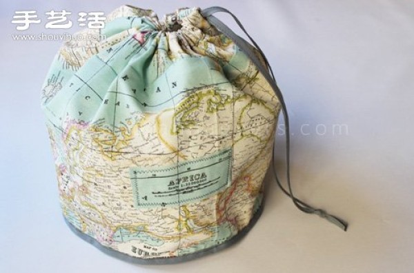 DIY handmade canvas bag with a world map tutorial