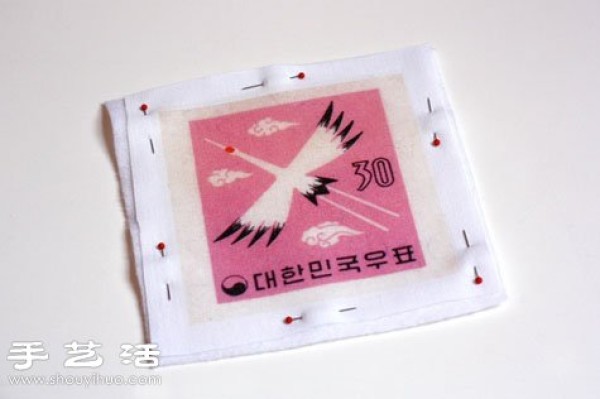 Non-woven fabric handmade stamp pattern coaster