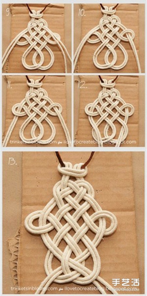 Chinese Knot Necklace Weaving Method Illustrated Learn to Weave Chinese Knot Necklace Detailed Steps