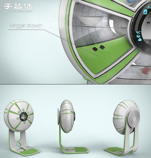 Conceptual design: Breathing Frigido classified adjustable refrigerator