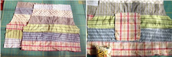 Renovation of old things: handmade mens casual shorts