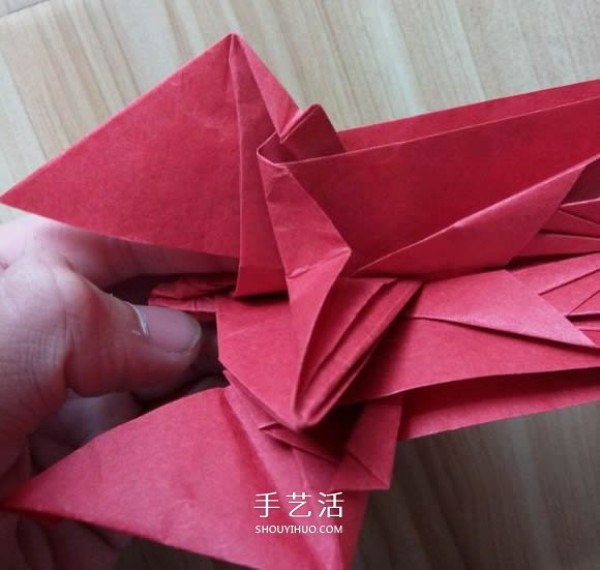 Illustration of the folding process of the auspicious beast Kirin Origami Tetsushi Kamiyas Kirin