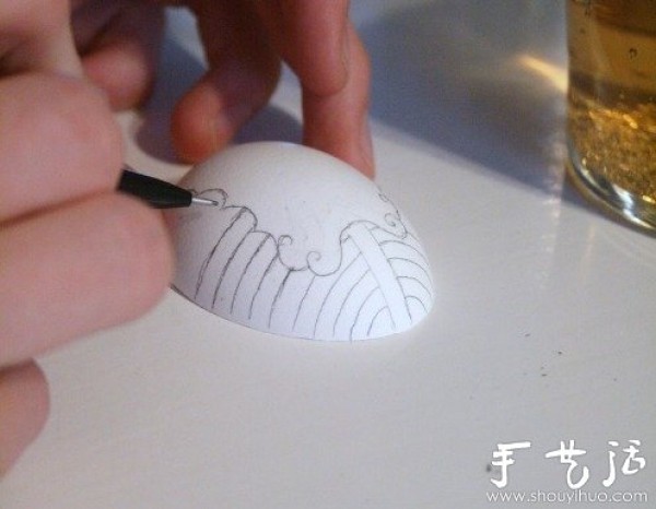 Hand-painted eggshells and props DIY fun life scenes