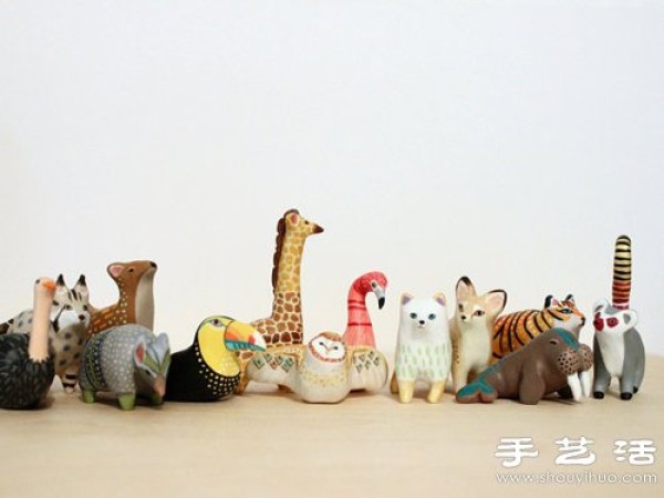 Naive little soft clay animals