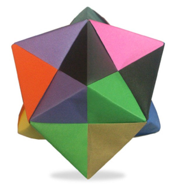 Protruding 24-hedron origami tutorial