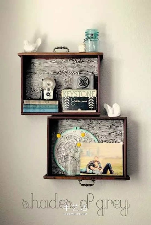 Creative DIY transformation of old drawers into beautiful and practical furniture