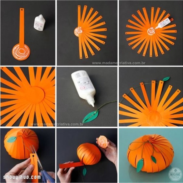 A very creative DIY handmade illustrated tutorial for pumpkin packaging boxes