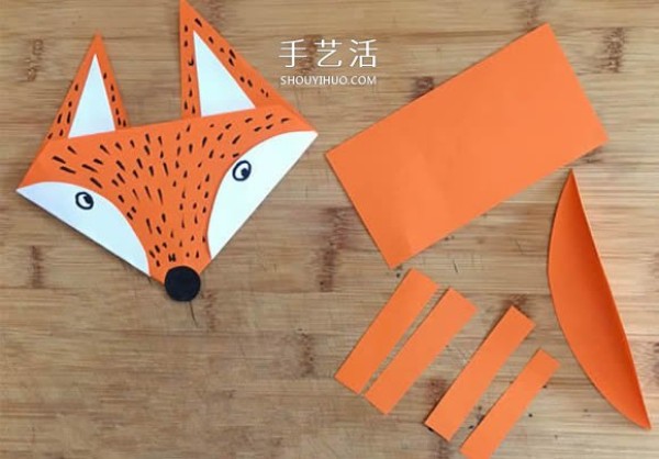 How to make handmade fox paper stickers in kindergarten, simple and cute! 