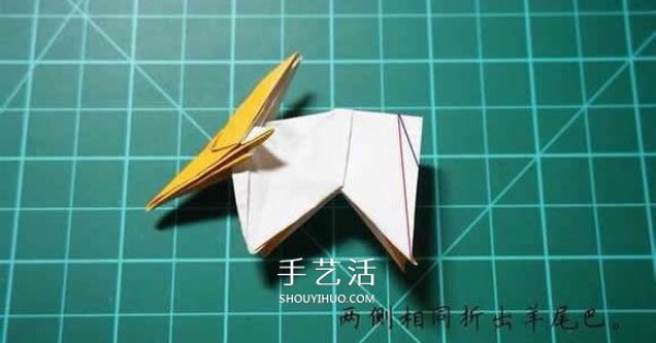 How to make a realistic goat origami with hand-made origami 3D goat illustration