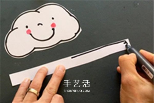 How to make cute clouds and rainbow wind chimes, DIY cartoon wind chimes tutorial on paper tubes