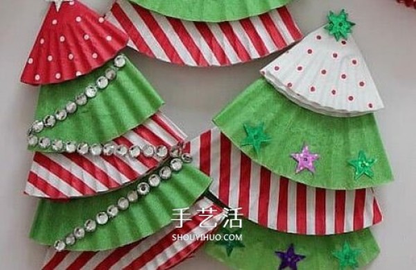 Simple cake paper Christmas tree to make toddler cake paper to make Christmas decorations