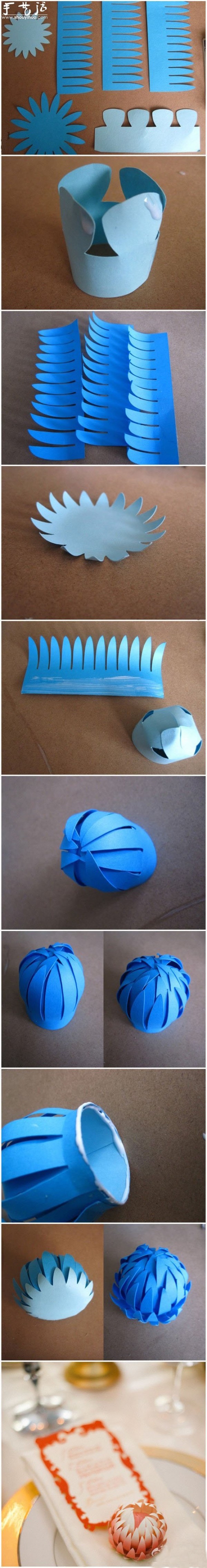 Tutorial on the hand-cutting method of small flower balls